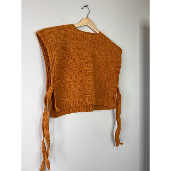 NEW Alix of Bohemia Oona Raffia Crochet Rust Orange Brown Top Size: Large - Picture 3 of 7